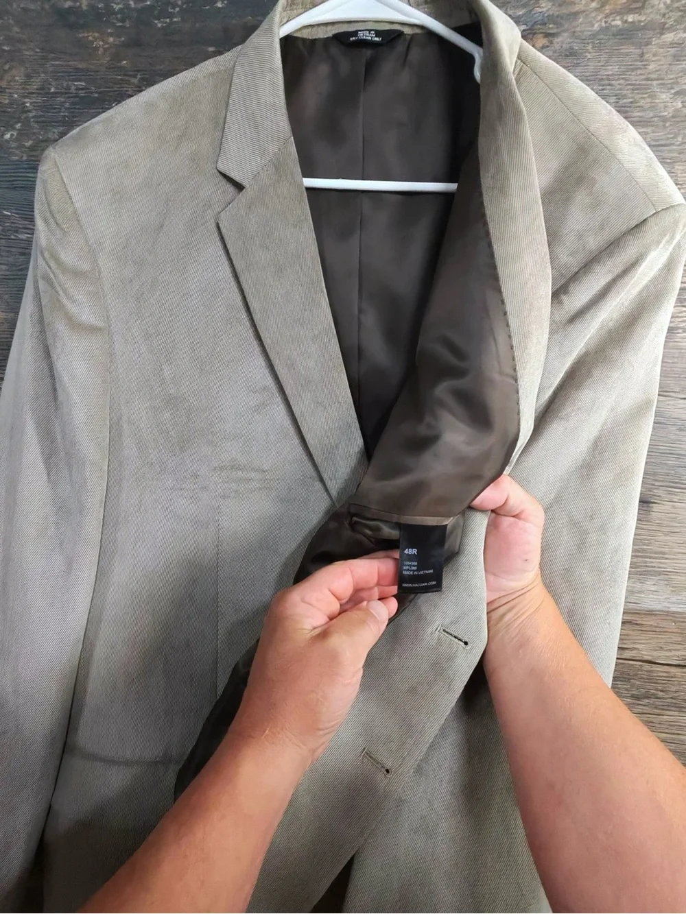 Haggar Men's Taupe Blazer - Two-Button Sport Coat